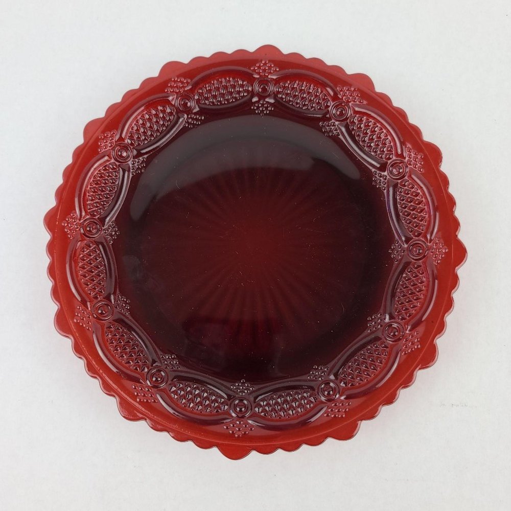 Vintage Avon 1876 Cape Cod Ruby Red 7" Plate